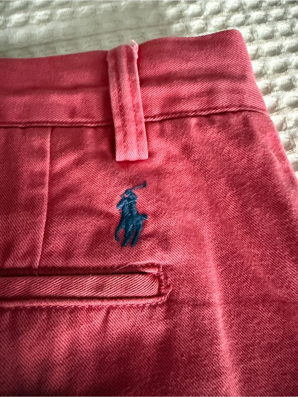 Like New Ralph Lauren Polo Chino pantCoral Pink Polo Pants with Navy Pony - Picture 3 of 9